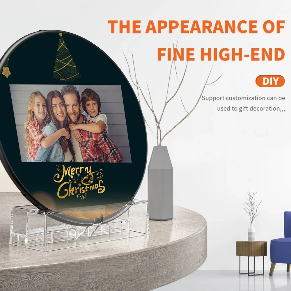 Hot Round 5 7 10 Inch Portable Use Digital Photo Frame Custom Made Metal Shell Digital Picture Frame