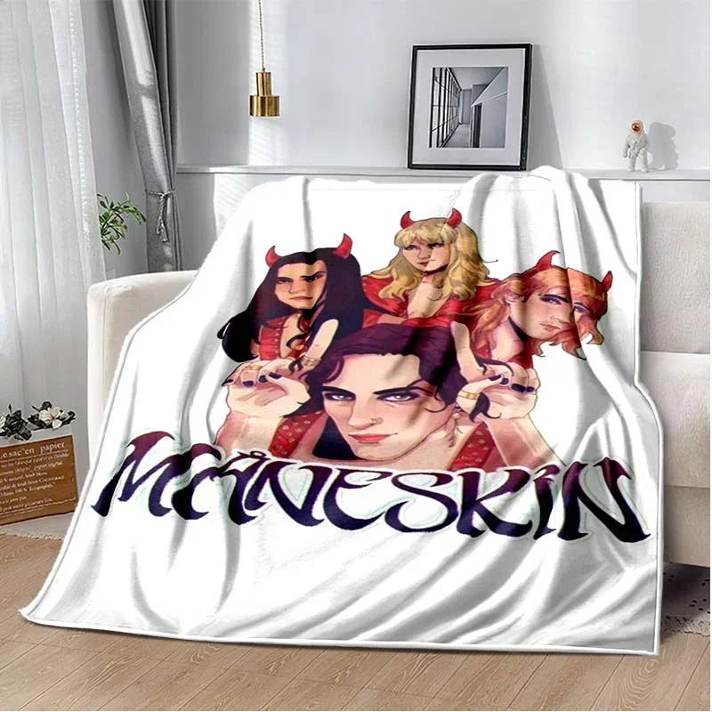 New Music Rock Band M-Maneskin printed blanket, flannel blanket cover blanket, living room bedroom bed sofa insulation blanket