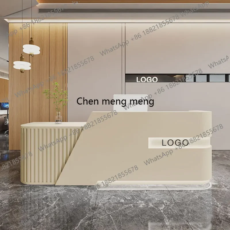 

Hot sales Luxury Beautician Reception Counter Office Shop Counter Desk Salon Beauty Salon Hotel Industrial Modern Office Home Fu