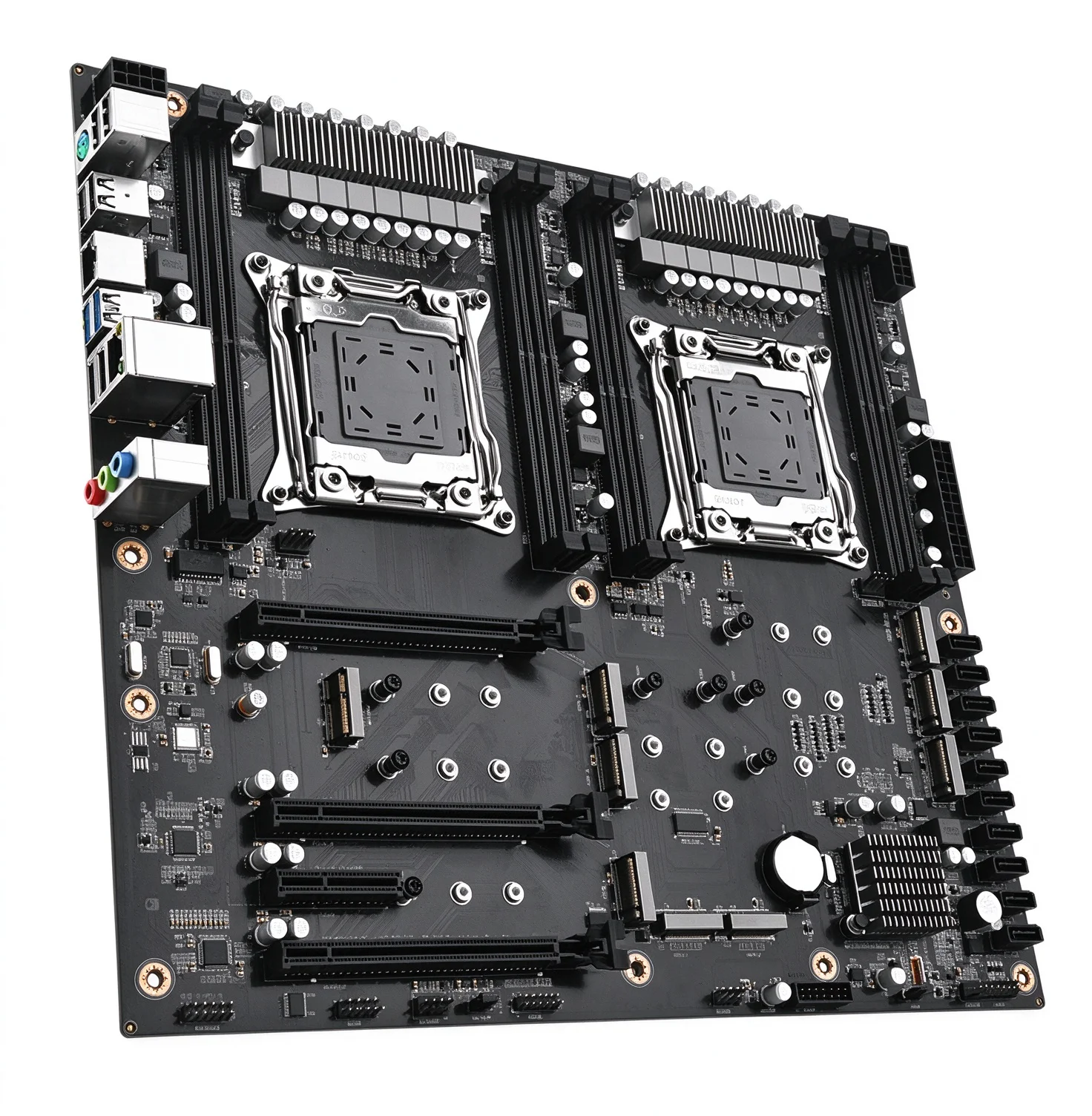 X99 Dual CPU Motherboard LGA 2011-3 8 DDR4 Slots 256GB 6 PCIe 3.0 10 SATA3.0 8 M.2 NVMe Dual Gigabit LAN EATX Mining Server Moth