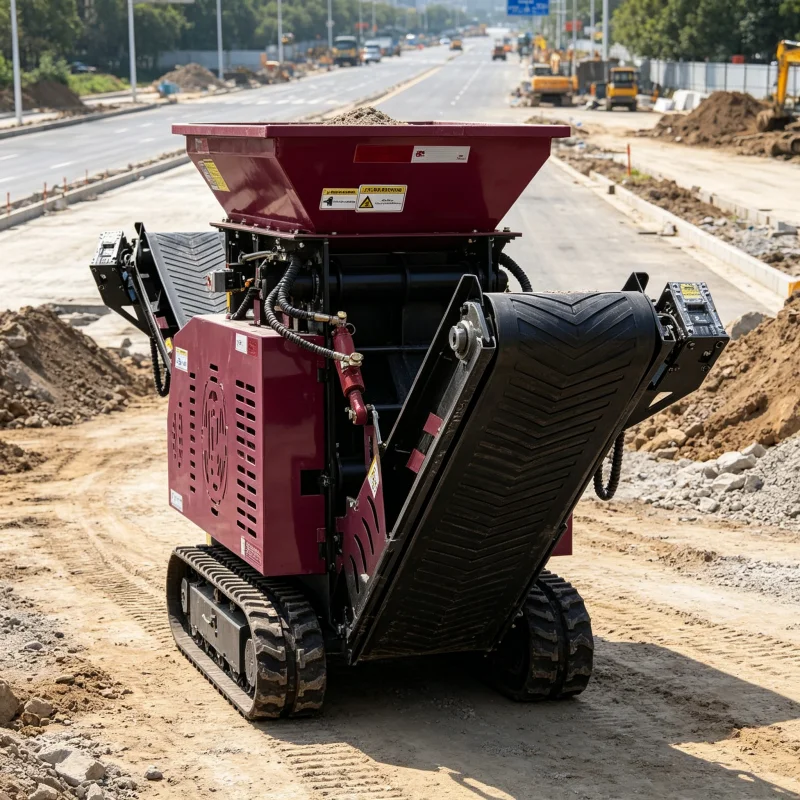 Compact Tracked Mobile Rock Crusher High Output Portable Stone Crushing Plant For Construction Waste Recycling Operation