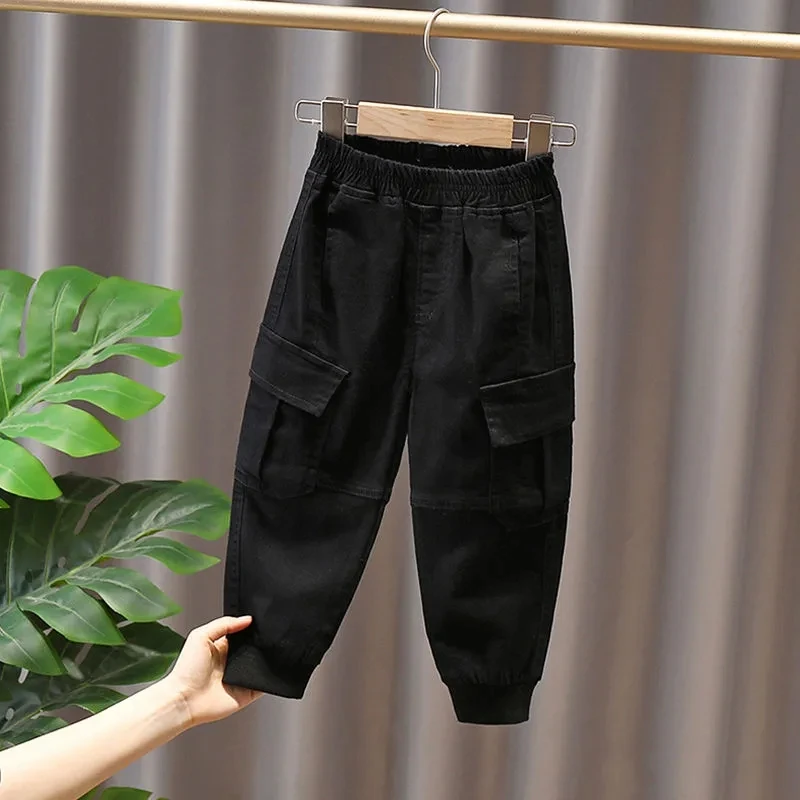 

Children's Pants Spring and Autumn Korean Kids Boys Cargo Pants Handsome Casual Trouser Baby Sports Pants