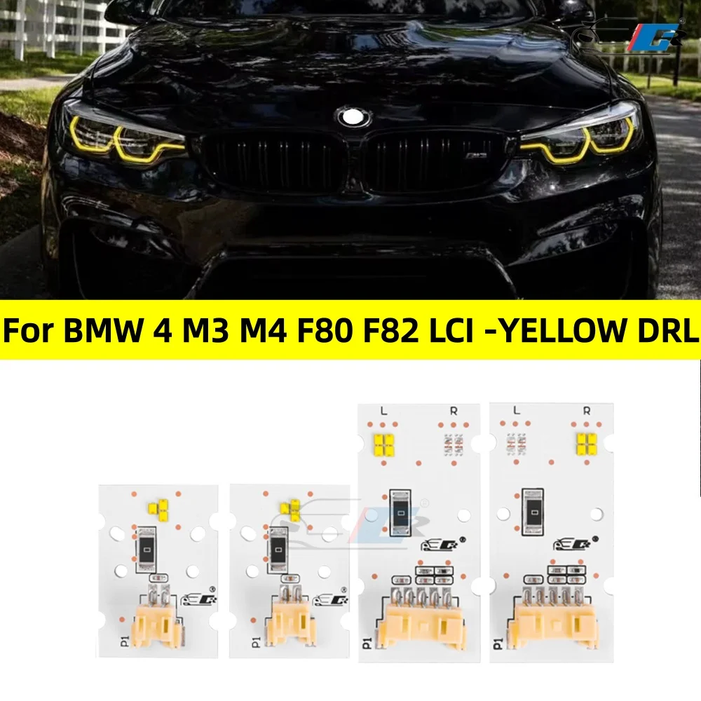 

Желтые модули DRL для BMW M3 M4 F80 F32 F36 F33 F82 2017-2020 гг. дневные ходовые огни указателя поворота 63117493229 63117493230