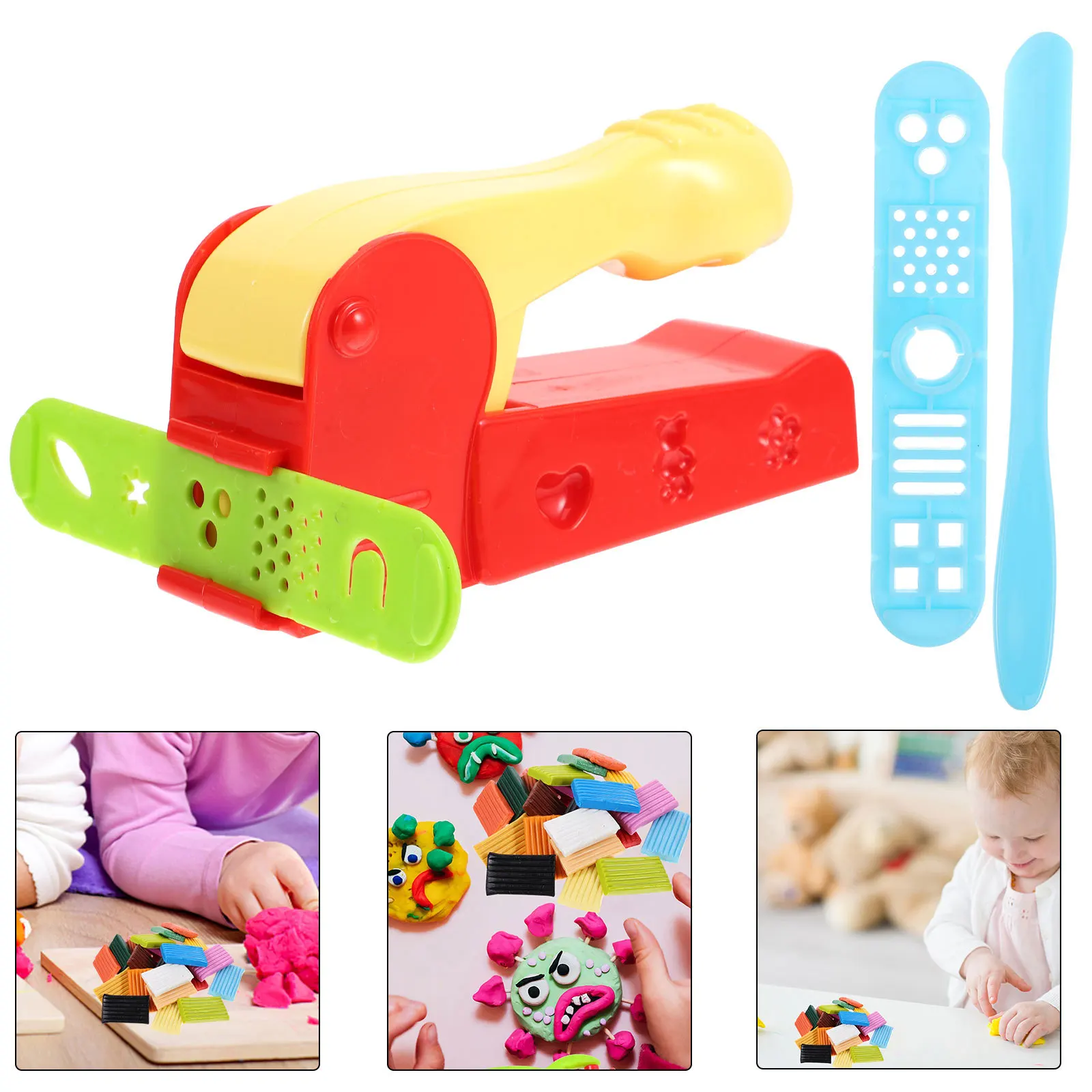 4개 색상 점토 도구 세트 어린이 창의력 상상력 색상 인식 해변 모래를 위한 재미있는 학습 교육 도구