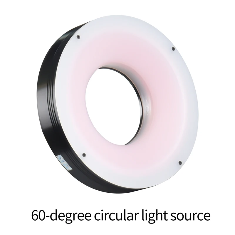 R3660 60 Degree Industrial LED Ring Light DC24V Uniform Illuminator for PCB Component Surface Defect & Dimension Inspection