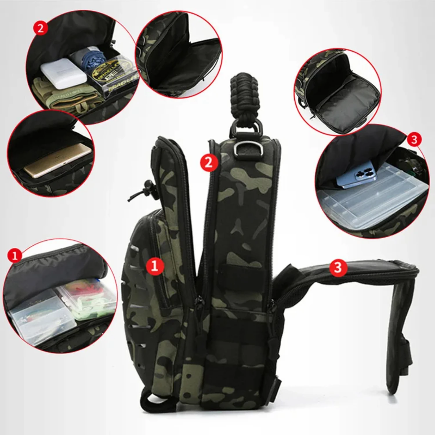 Hengel Vissen Lokken Doos Lokken Rugzak Militaire Tactische Laser Molle Outdoor Vis Camping Wandelen Jacht Zakken Mannen X1G