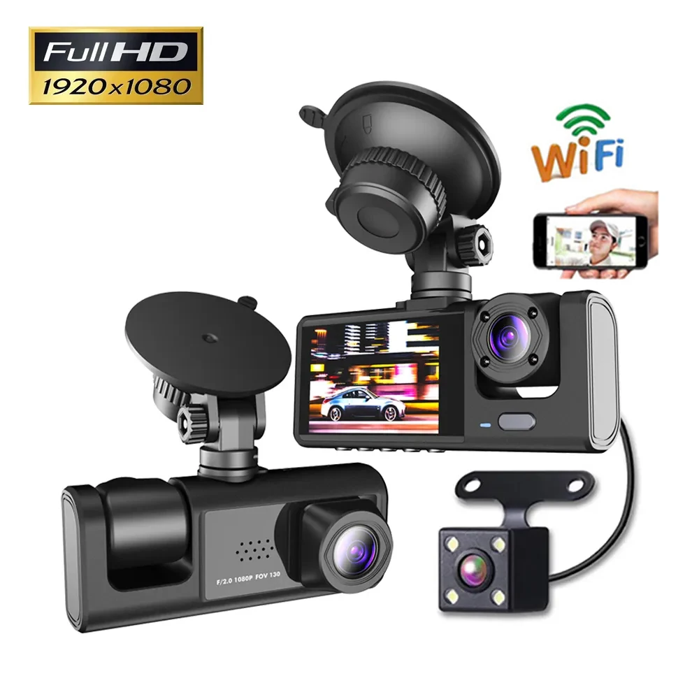 Car DVR WiFi Full HD 1080P Dash Cam Rear View Vehicle Camera Video Recorder Night Vision Auto Dashcam Black Box Car Accessories