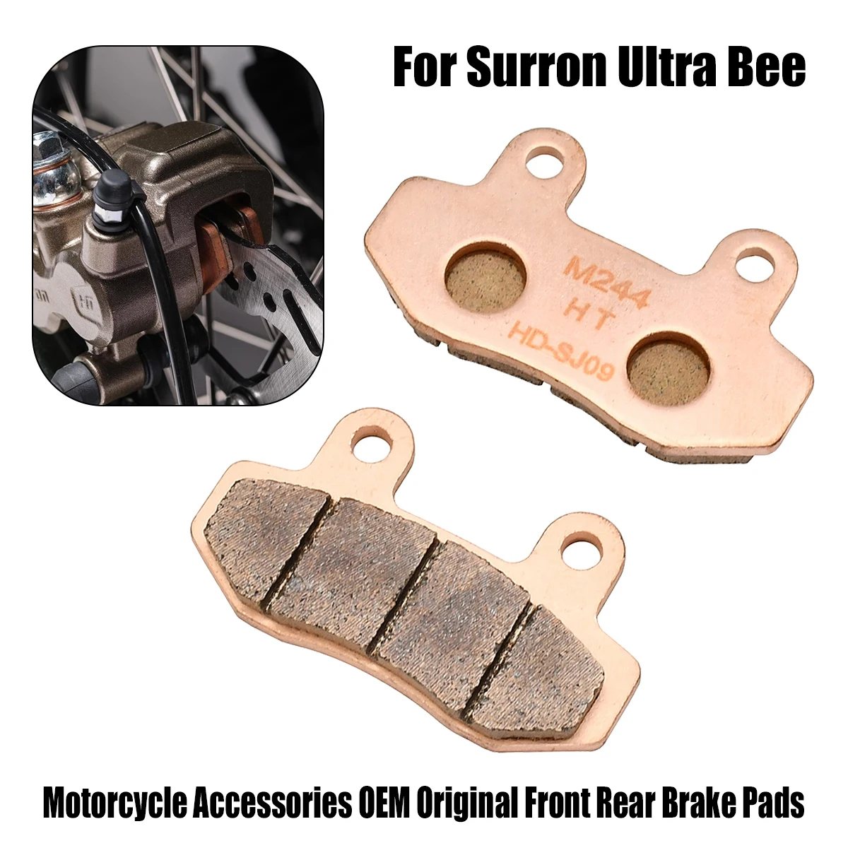 Electric Bike Motorcycle Front And Rear Brake Pads OEM Original Copper Based Sintering Enduro For Sur-Ron Surron Ultra Bee Parts