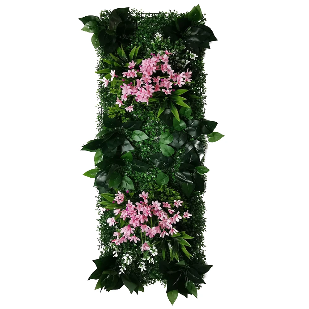 

40 * 120CM Artificial Plant Wall Lawn Panel Fake Grass Pink Grass Flower Panel Home Decoration