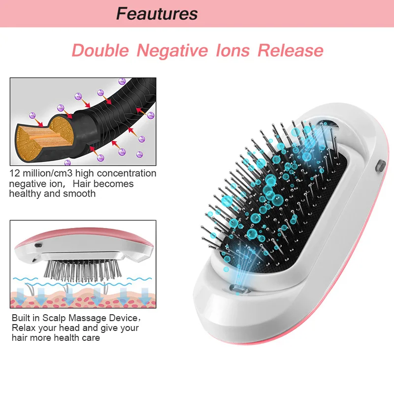 Hair Scalp Massage Comb Anti Frizz ionic Hair Brush Negative Ions hair brush Comb Women Wholesale/Dropshipping Niche Product