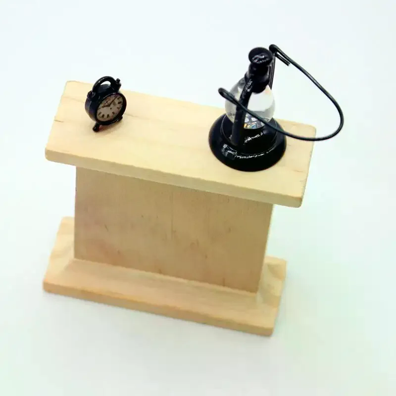 ドールハウスミニチュア家具オイルランプ目覚まし時計暖炉セットモデルドールハウスリビングルームアクセサリーごっこ遊びおもちゃギフト
