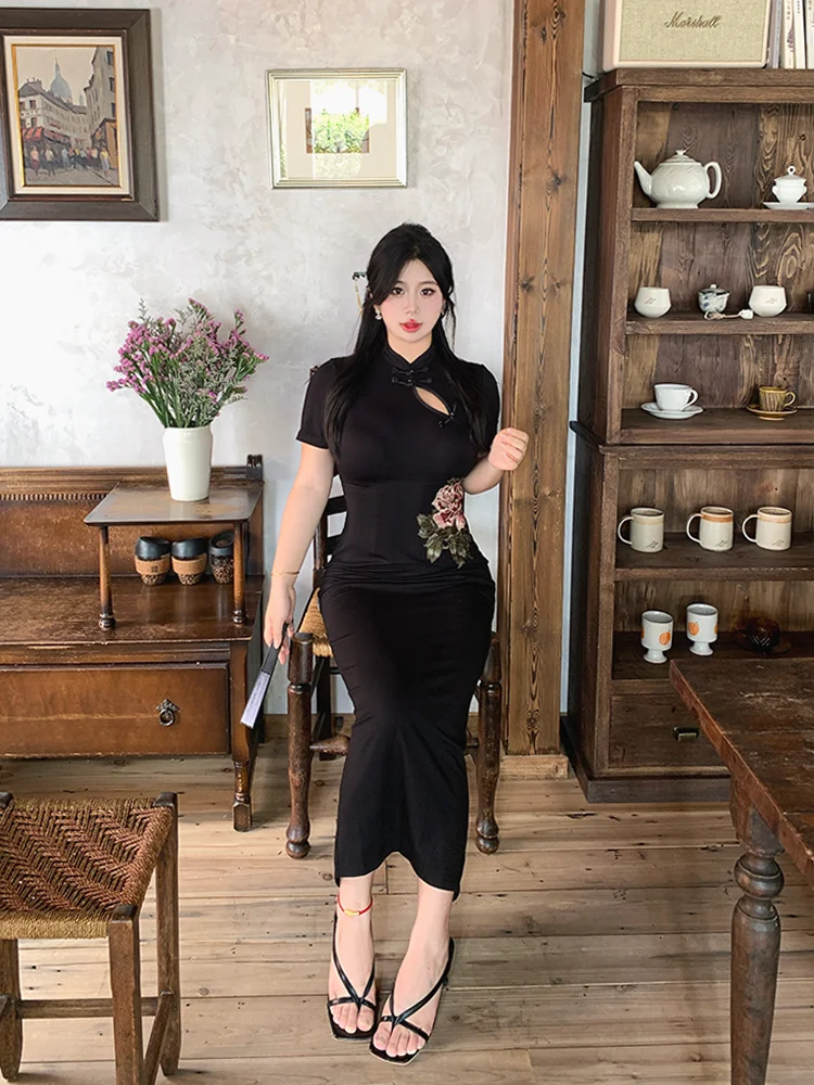 new-chinese-style-improved-micro-plus-size-hide-belly-meat-skirt-wrap-body-dress-women-peony-flower-language-dress