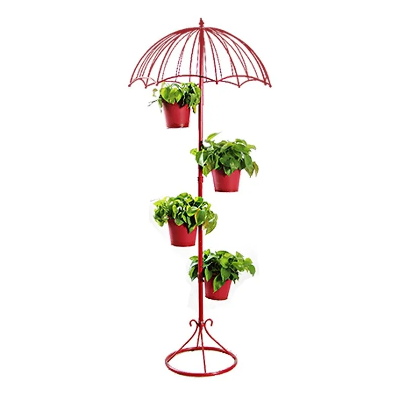 DSA wrought iron home balcony flower shop window umbrella flower stand decorative ornament creative floor-to-ceiling outdoor