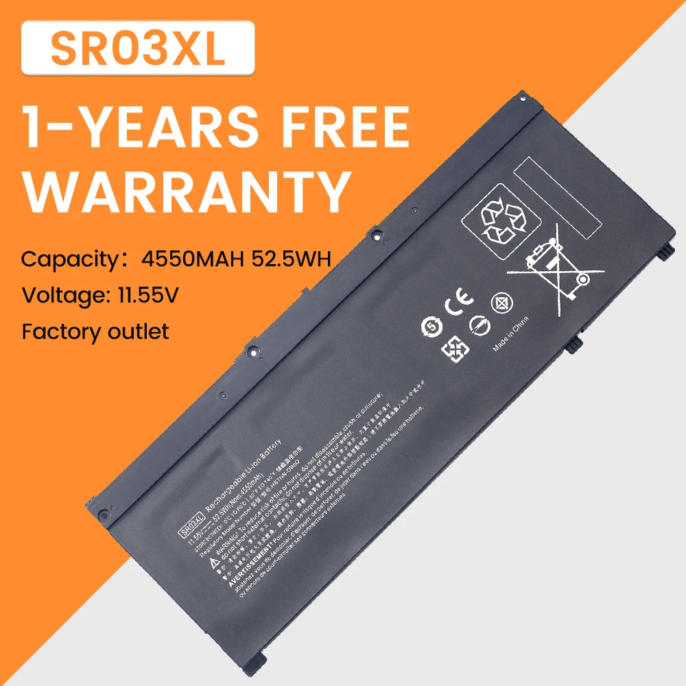 SR04XL Battery SR03XL Battery for HP Omen 15-CE0XX 15-DC0XX Series 15-CE015DX 15-DC0003LA 15-DC0051NR Pavilion 15-CB0XX 15-CX0XX