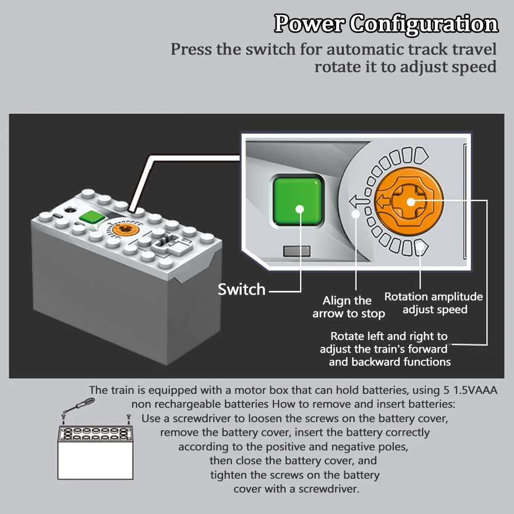 KNEW BUILT Raketen-Bausteinspielzeug für technischen Zug – elektrisches U-Bahn-Fahrzeug, Lichter, Schiene im Lieferumfang enthalten, dekorative Geschenke für Jungen – Detail 4