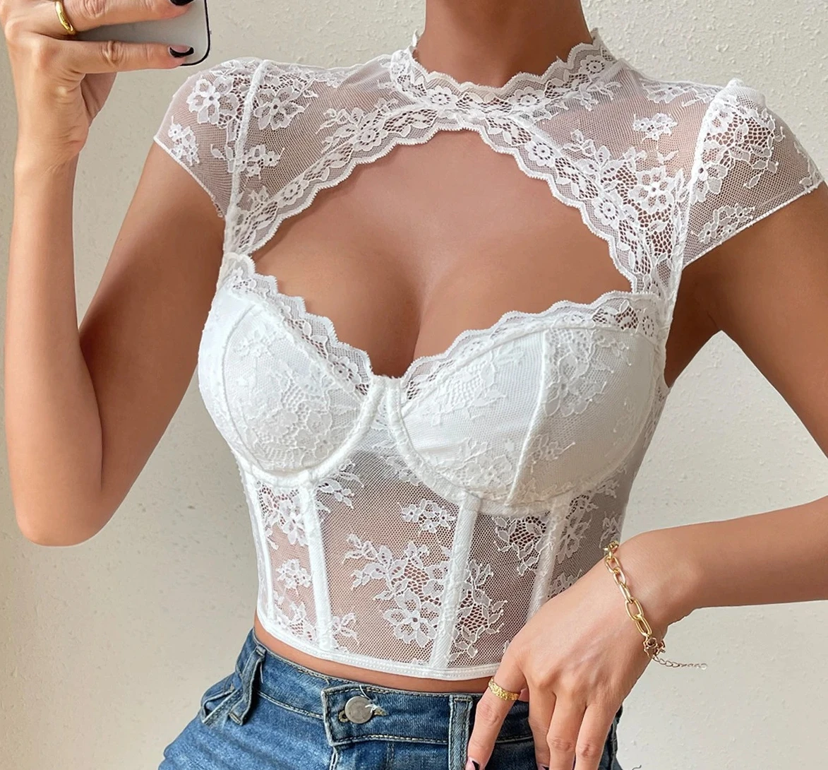 

Сексуальная женская майка на бретелях, уличная одежда, новый летний облегающий топ с цветочным узором и открытым пупком, короткий кружевной топ для женщин