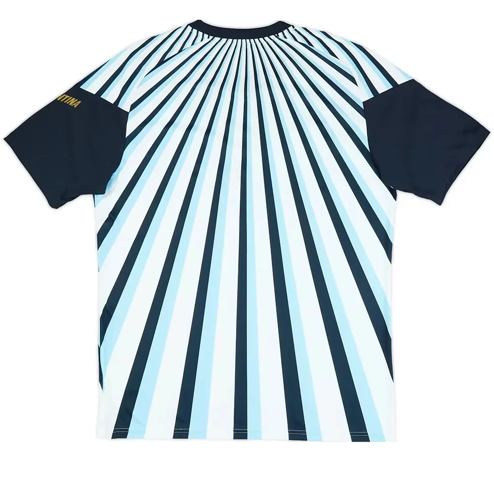 Argentinien Fußball-Mesh-Trikot, Geschenk für Fußballfans, Herren-Sport-T-Shirt, schnelltrocknend, atmungsaktiv, kurzärmelig, Unisex, Oversize-T-Shirts – Detail 6