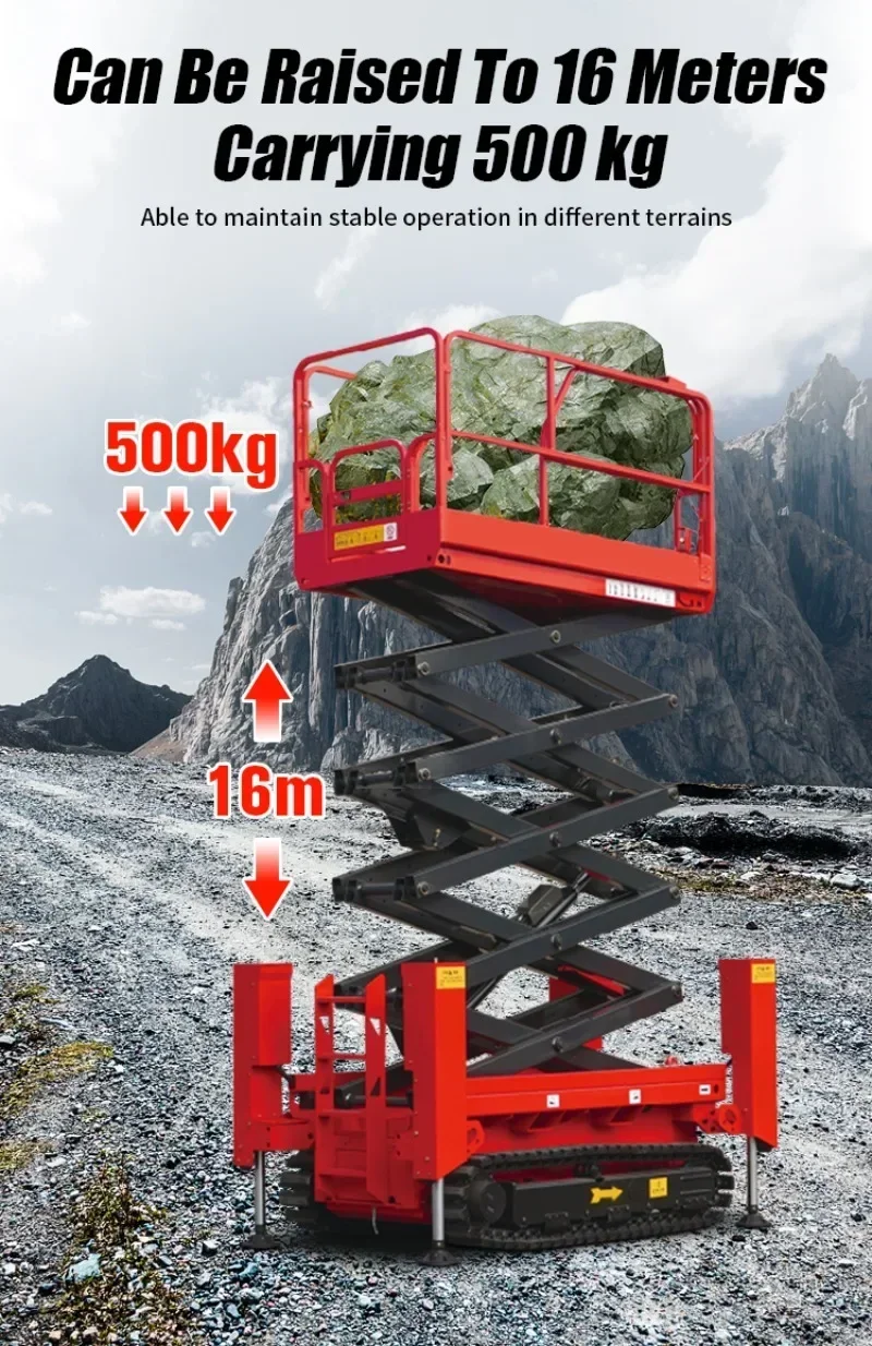 Scissor Hydraulic Intelligent Electric Lifting Platform Ladder Aerial Work Platform Car Self-propelled Lift Orchard Picking Lift