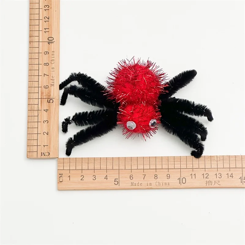 1 Stück gruselige, süße, flauschige Spinnen-Haarspangen, flauschige Halloween-Accessoires, perfekte Kostümpartys, gruselige, schicke Frisuren, festlicher Spaß – Detail 4