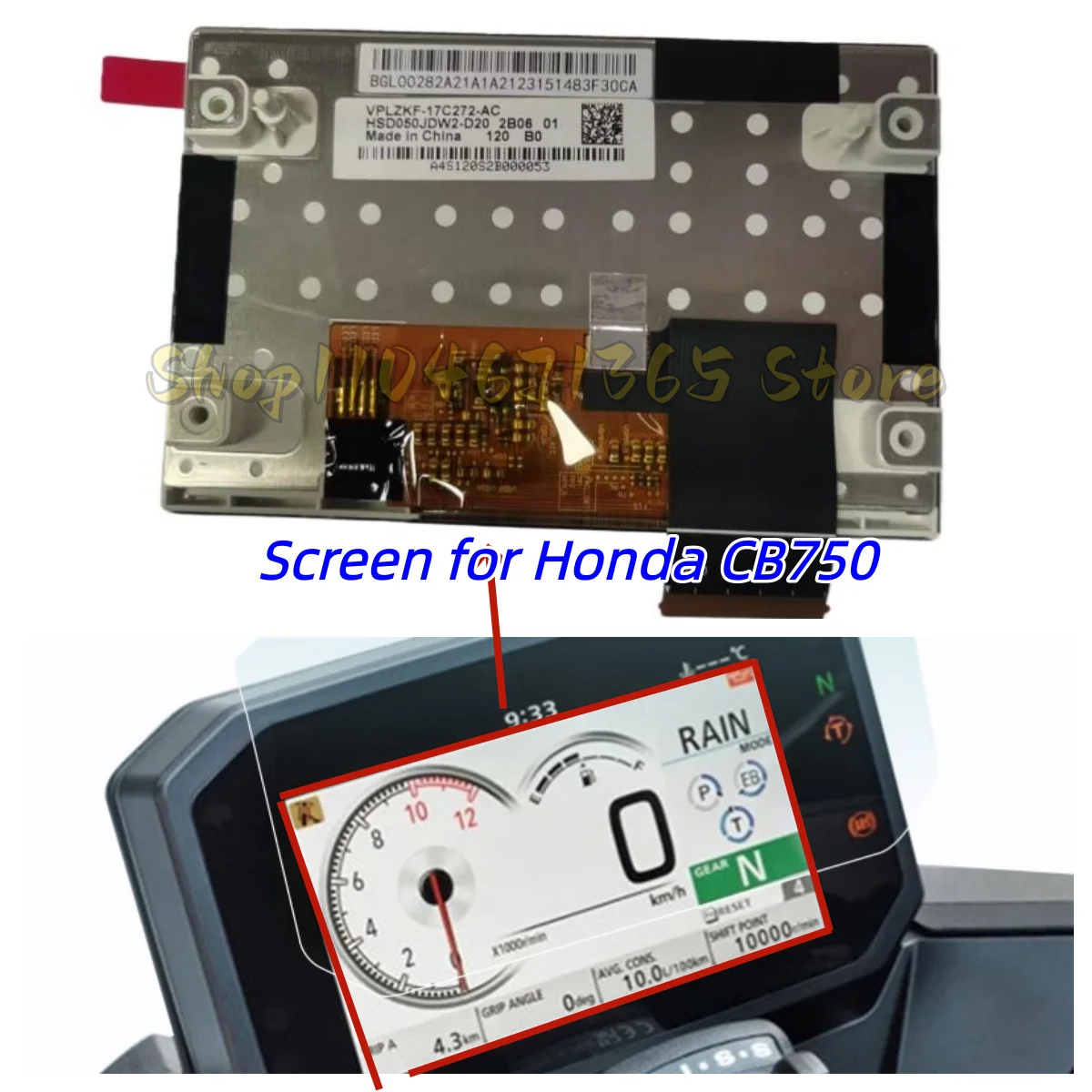 LCD Display Screen for Honda CB 750 CB750 Motorcycles Instrument Cluster Dashboard