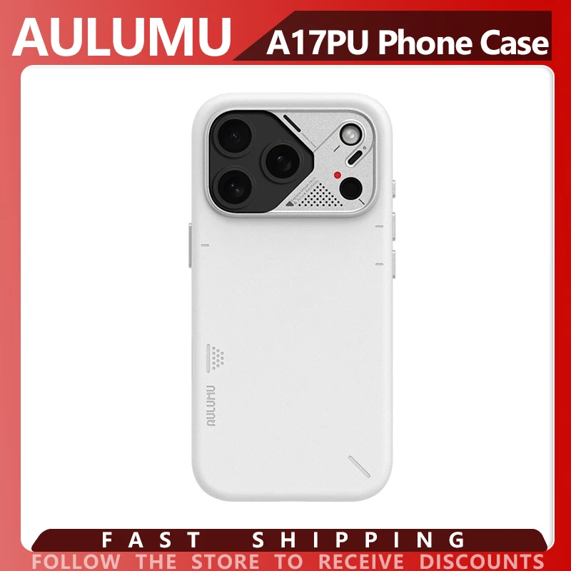 

AULUMU A17PU for IPhone 17 Promax Plain Leather Phone Case All Inclusive Anti Drop MagSafe Magnetic Heat Dissipation Cover