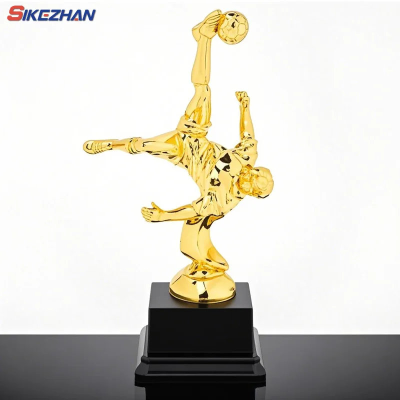 Children's Gold Trophy Awards Football Plastic Model Craft Souvenirs Competition Soccer School Rewarding Supply Small Prize Cup
