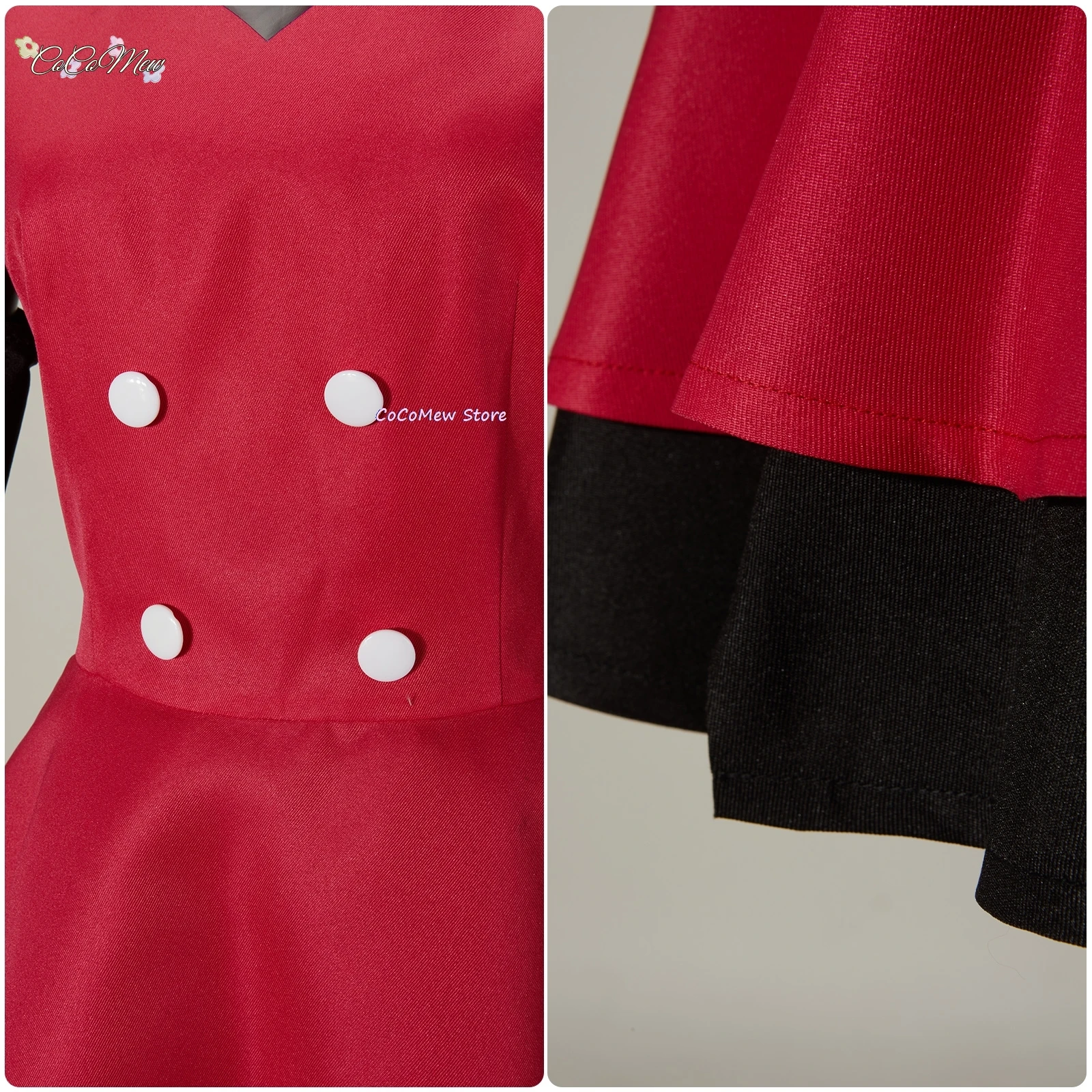 أنيمي هازبين لمحبي الألعاب ، زي تنكري للجانبين ، تنورة يومية مثيرة بلا أكمام ، فستان نسائي بياقة مدورة ، زي هالوين للبالغين