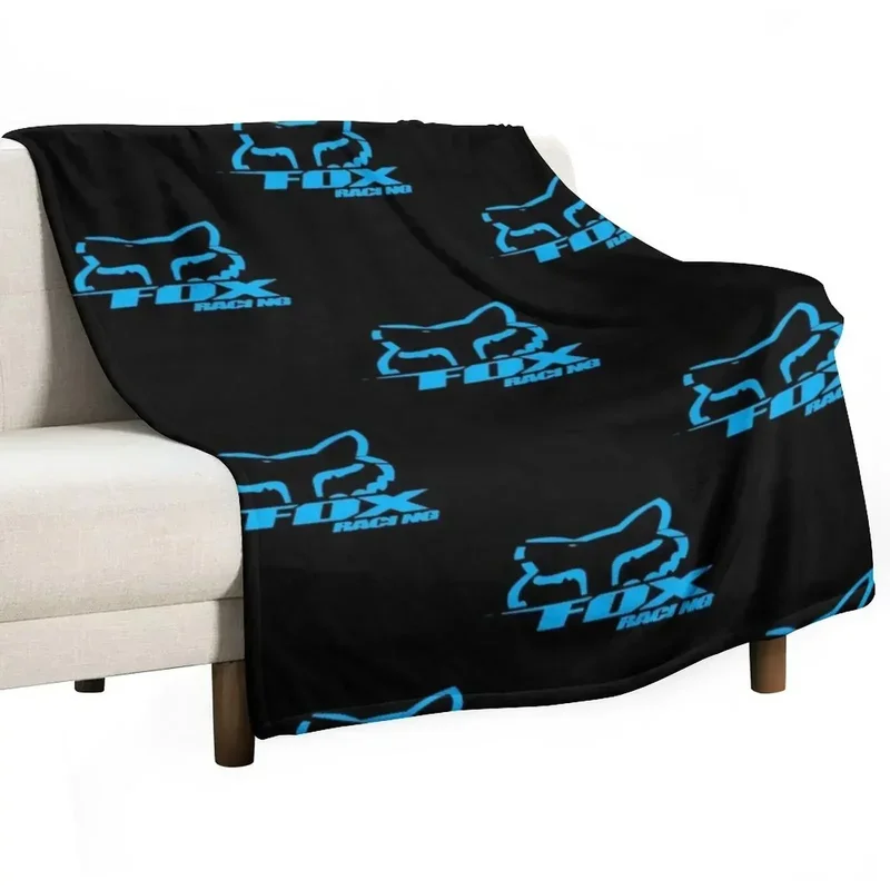 

blue of racing face Throw Blanket blankets and throws Decorative Sofa decorative Blankets