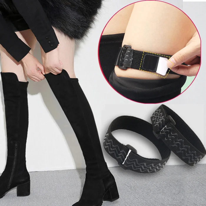 Newest Non-slip Tape Adhesive Straps Set for High Boots Anti Slip Anti Dropping Belt with Fixed Non-marking Sticker for Winter