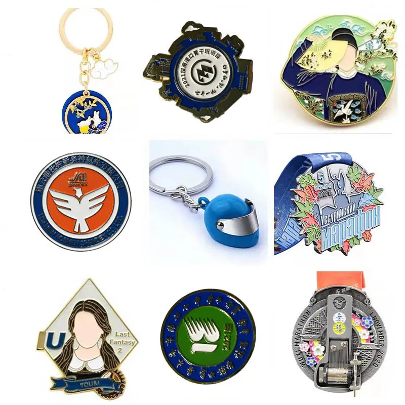 [MOQ 50pcs]Badges Customize Metal Soft/Hard Enamel Badge DIY Craft Hot Metal Brooches LOGO Made Anniversary Coin Lapel Pin Gift