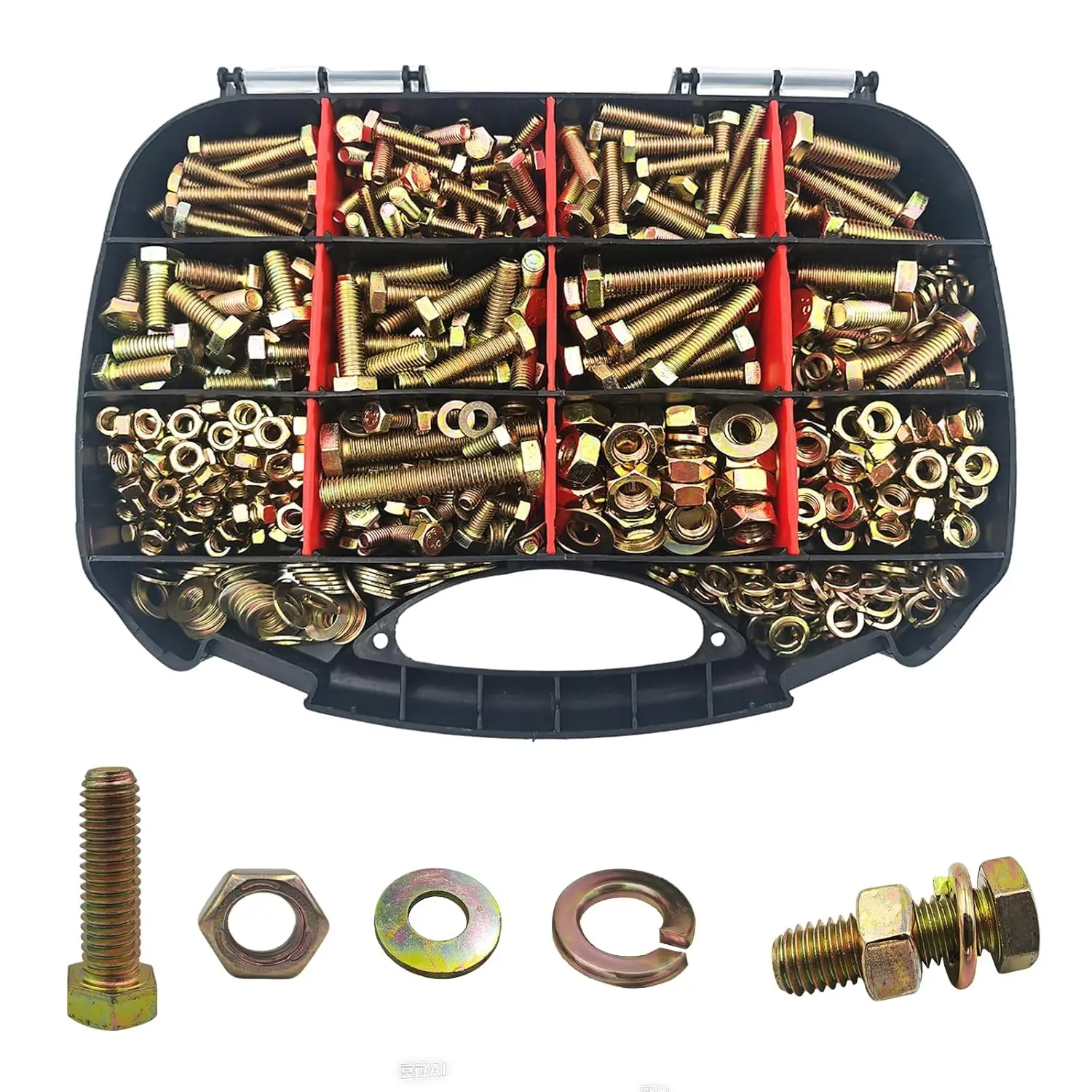 

778-piece high-strength bolt set, grade 8.8 alloy steel, M6-M10 metric sizes, suitable for automotive and DIY designs