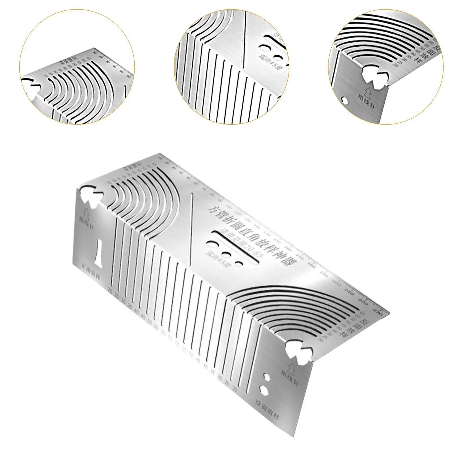 Outil d'angle et de marquage pour professionnels, menuiserie métallisée