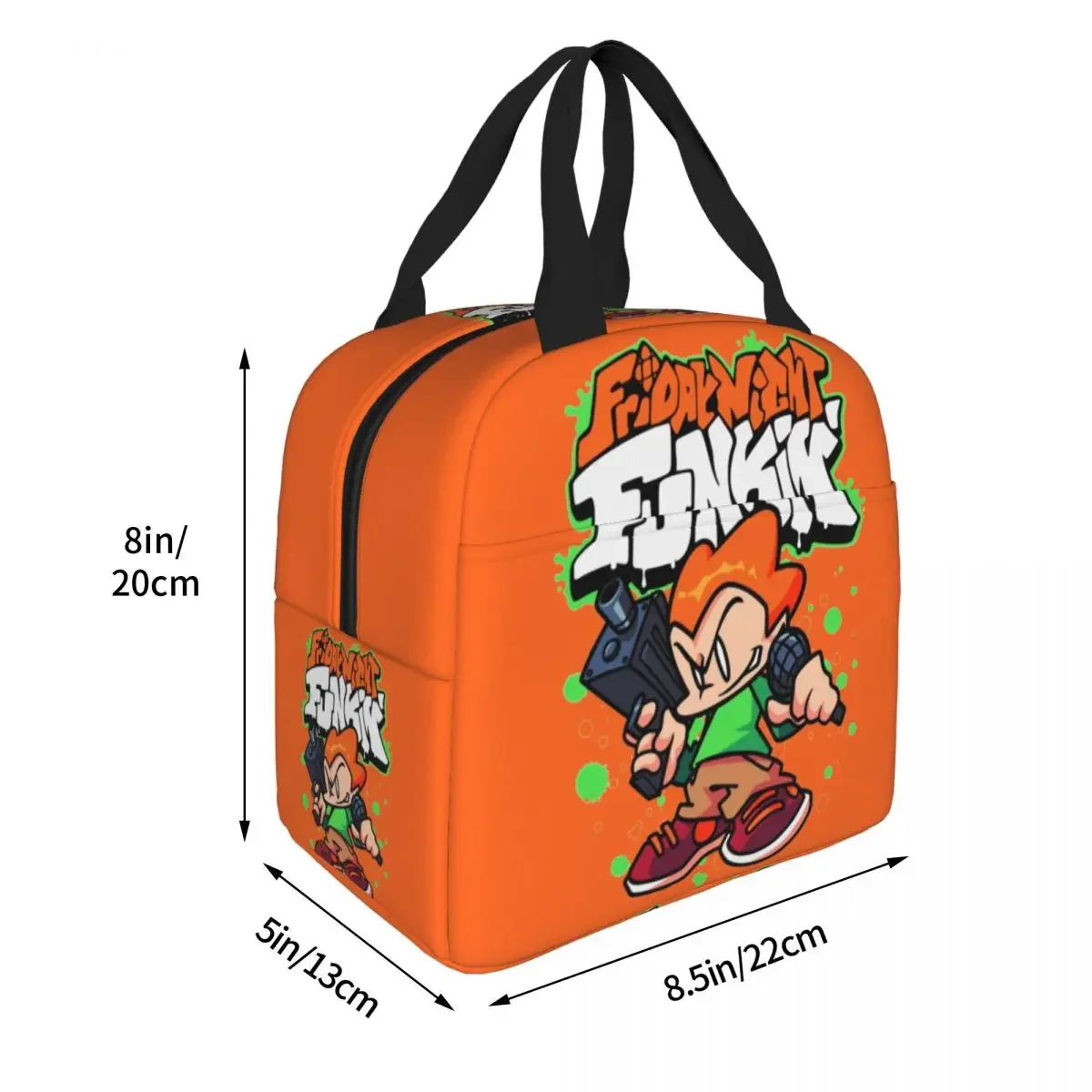 Friday Night Funkin Pico Insulated Lunch Bag Thermal Bag Meal Container Portable Tote Lunch Box Food Bag Work Outdoor