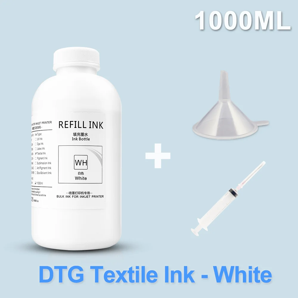 1000ML Direct to Garment DTG Ink For Epson 1390 7880 F2000 F2100 L800 L1800 For Epson DX5 DX6 DX7 DX9 Printhead DTG Printer