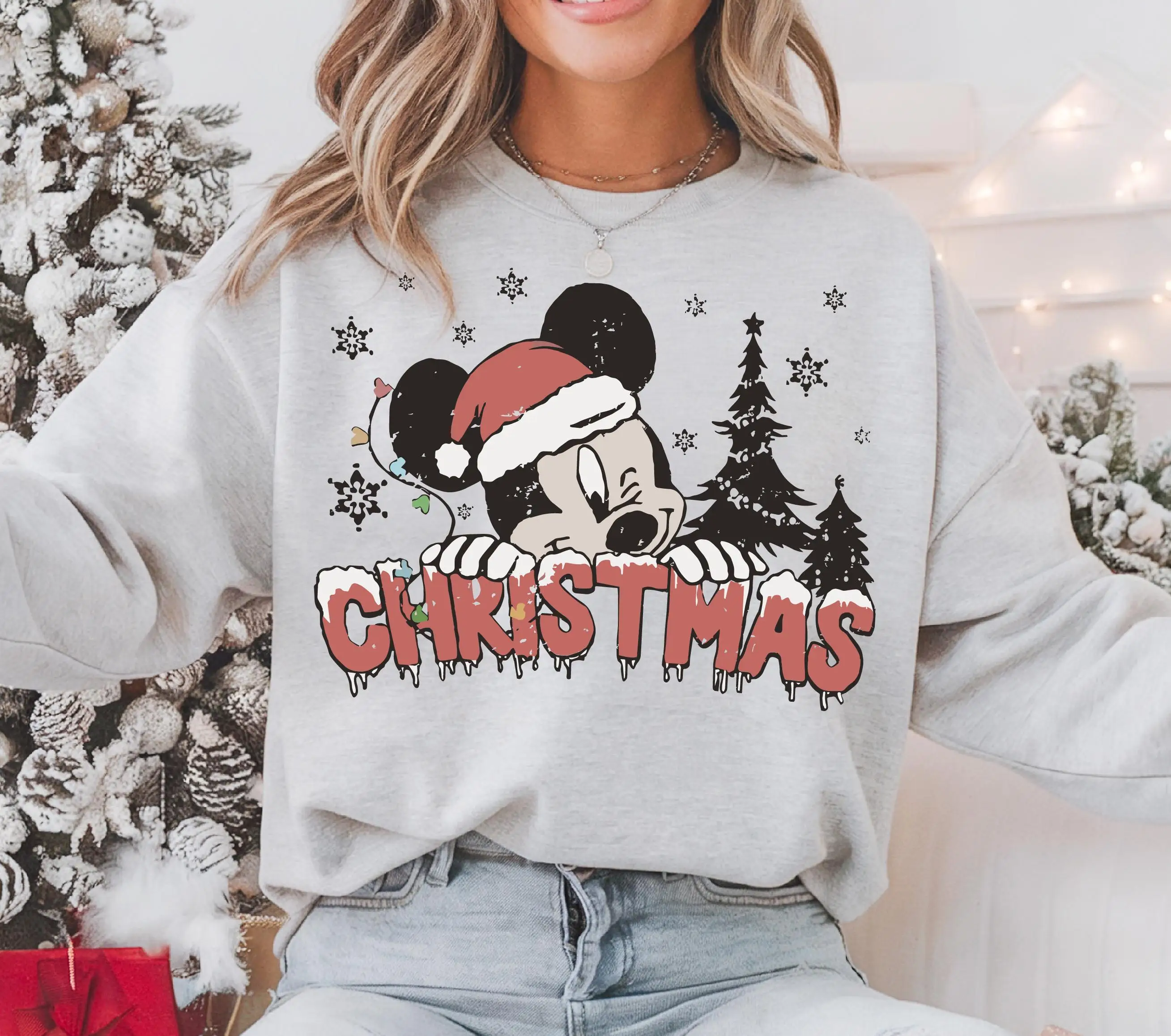 Camisa navideña de Mickey Mouse Camisa de árbol de Navidad de Disney Camisa de viaje de Navidad de Disney Camisa de vacaciones de Disneyland