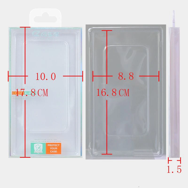 50-500pcs Phone Case Packaging Box Blister PVC Package Box Universal Phone Case Box Phone Cover Box Packing Box PCPK0060