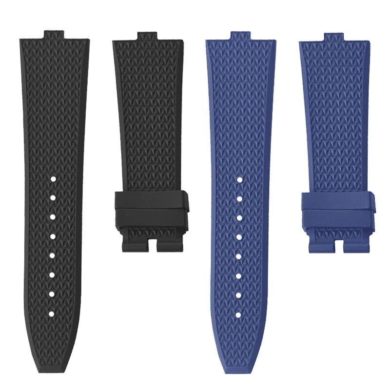 Fluoro Rubber Watch Strap For Vacheron Constantin OVERSEAS 4300V4500V 5500V 7900V Watchband Quick Release Interface