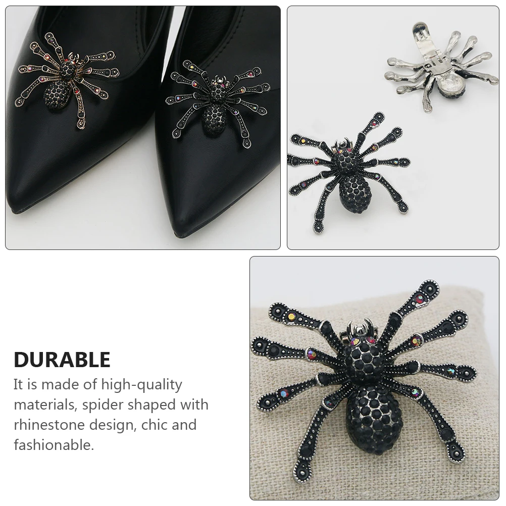

Creative Shoe Flower Spider Shaped Rhinestone Clips For Bridal Shoes Buckle Accessories Shoe Decoration Wedding Sparkling Charm