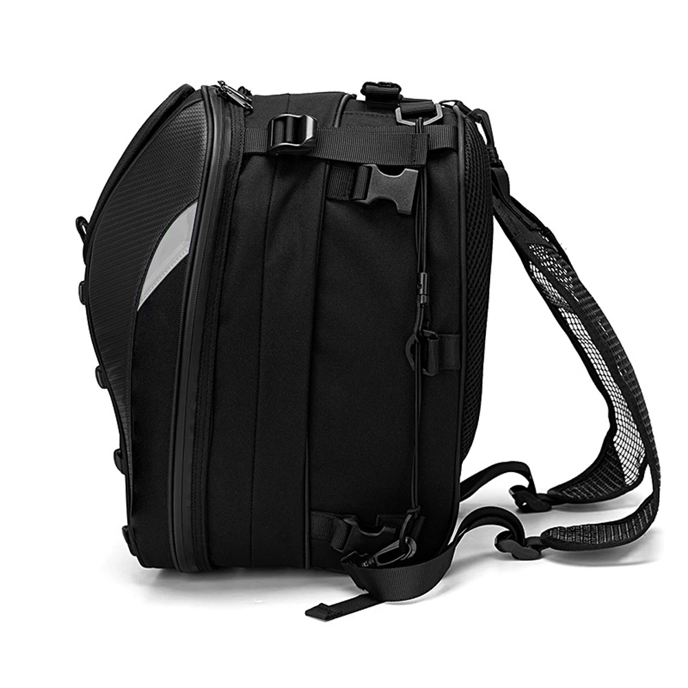 Dual Use Waterproof Helmet Bag Motorcycle Tail Bag 30L-40L Tool Box Rear Seat Bag Large Capacity Rider Backpack Motorbike Acces