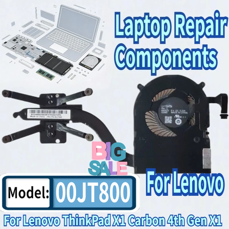 

99% New For Lenovo ThinkPad X1 Carbon 4th Gen X1 Yoga 1st Gen Laptop Cooling Fan 00JT800 01AW976 01YT252 SH40H35820AA A0172A033X