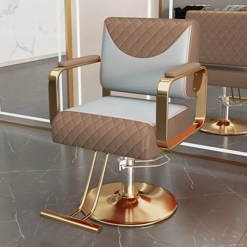 Hair salon barber chair hair salon special barber shop Internet celebrity chair hair cutting chair reclining rotating hair、