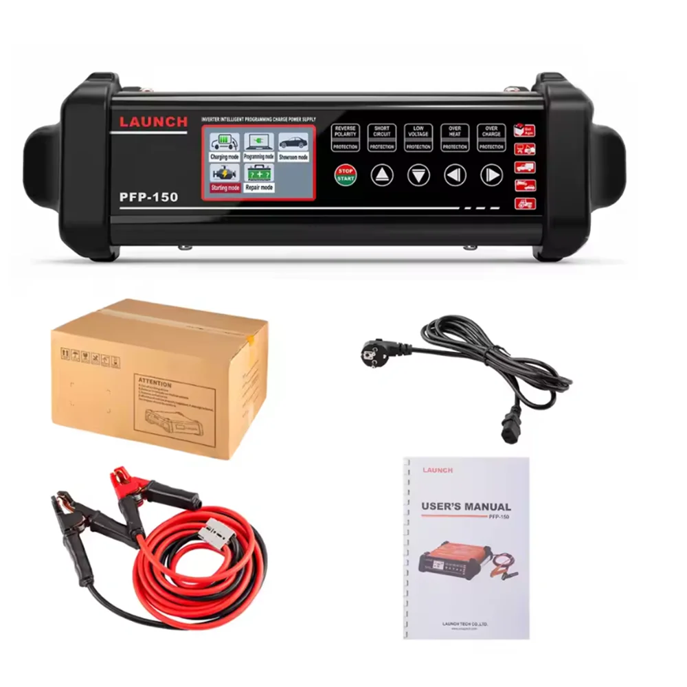 150W Portable Car Charger LAUNCH PFP-150 Intelligent Inverter Programming Charging Power Supply for Cars Trucks