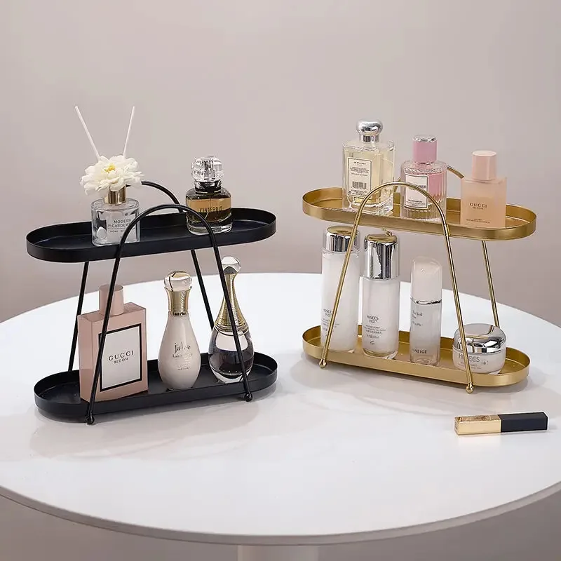 رف تخزين مستحضرات التجميل، عرض مجوهرات من الحديد المطاوع على الطراز الأوروبي تايبي، مناسب لغرف المعيشة وخزائن الأحذية المنزلية