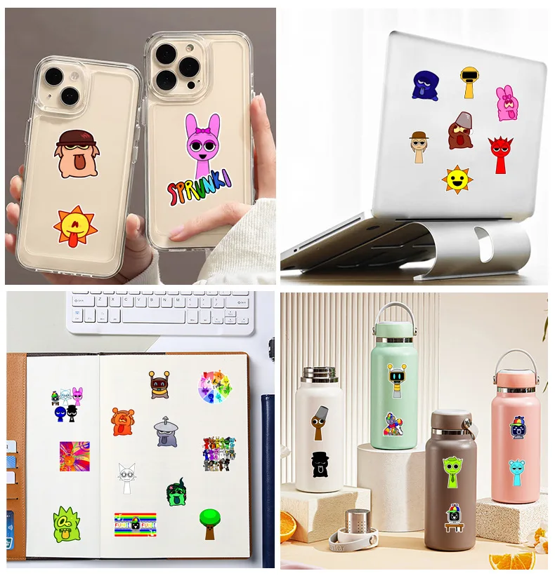 50Pcs Incredibox Stickers Sprunki DIY Graffiti Cartoon Game Waterproof Stickers Skateboard Phone Laptop Funny Kid Toy Gifts image 2