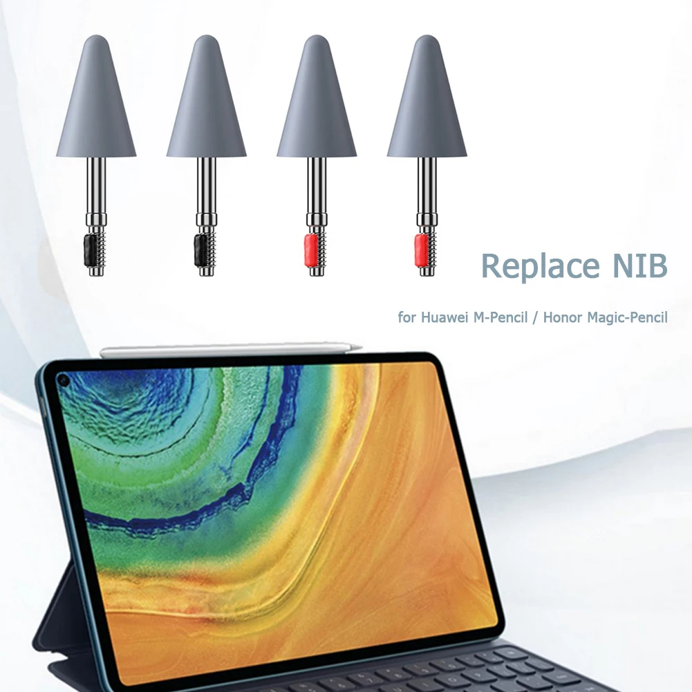 2/4pcs Soft/Hard Rubber Replacement Pencil Tip High Sensitivity Touch Screen Pen Nibs for Huawei M-Pencil/Honor Magic-Pencil