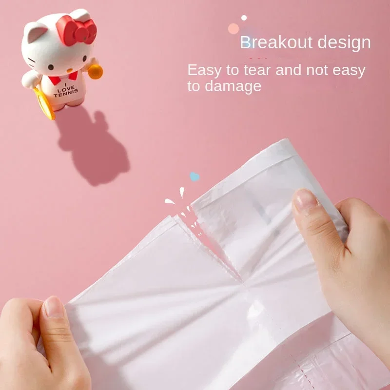 Sanrio anime cartoon kawaii Hello Kitty drawstring home daily use kitchen and restaurant thickened portable garbage plastic bag