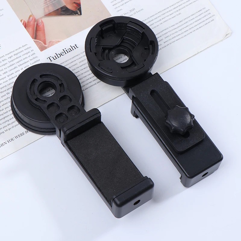 Upgrade Universal Cell Phone Adapter Bracket Clip Mount Rotary Clamp Soft Rubber Material For Binocular Monocular Telescope