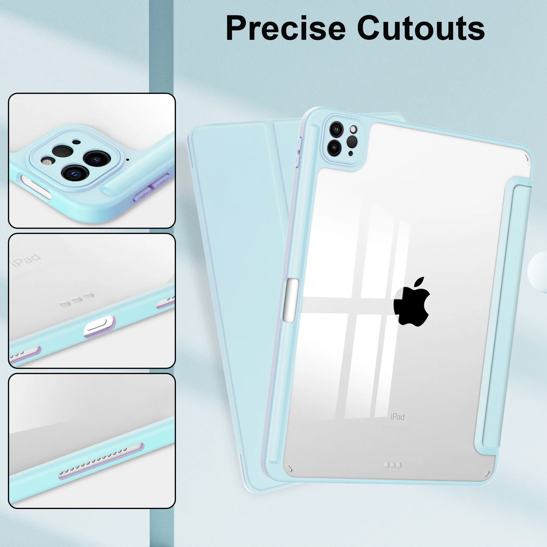 Adequado para iPad Pro 11 tablet capa protetora iPad Air 4/5 11 polegadas acrílico caneta slot soft shell