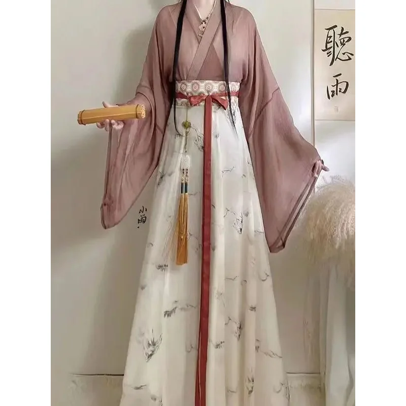 

Женское платье Hanfu в китайском стиле, элегантное платье принцессы с цветочной вышивкой, платье для косплея и сцены «Восточная фурия»