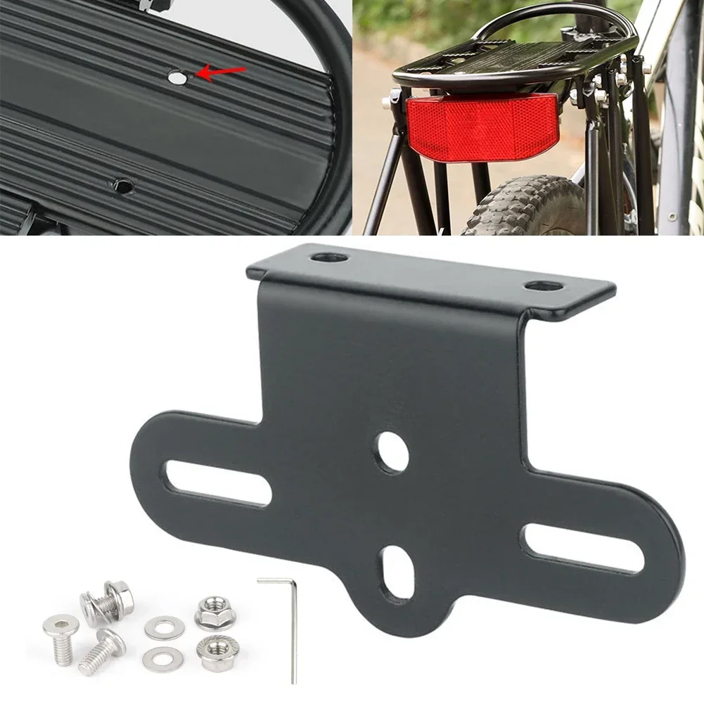 Bicycle Motorcycle License Plate Side Mount Holder Bracket Tail Brake Light Fit Holder Rear Light Camera Mount Taillight Mount